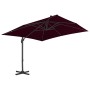 Cantilever parasol with burgundy red aluminum pole 300x300cm by vidaXL, Umbrellas - Ref: Foro24-312314, Price: 126,48 €, Disc...