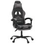 Silla gaming con reposapiés cuero sintético negro gris de , Sillones para videojuegos - Ref: Foro24-3143906, Precio: 128,28 €...