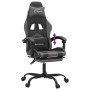 Silla gaming con reposapiés cuero sintético negro gris de , Sillones para videojuegos - Ref: Foro24-3143906, Precio: 128,28 €...