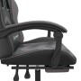 Silla gaming con reposapiés cuero sintético negro gris de , Sillones para videojuegos - Ref: Foro24-3143906, Precio: 128,28 €...