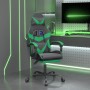 Silla gaming con reposapiés cuero sintético negro verde by , Gaming chairs - Ref: Foro24-3143857, Price: 126,93 €, Discount: %