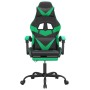 Silla gaming con reposapiés cuero sintético negro verde by , Gaming chairs - Ref: Foro24-3143857, Price: 126,93 €, Discount: %