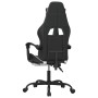 Silla gaming con reposapiés cuero sintético negro blanco de , Sillones para videojuegos - Ref: Foro24-3143883, Precio: 127,03...