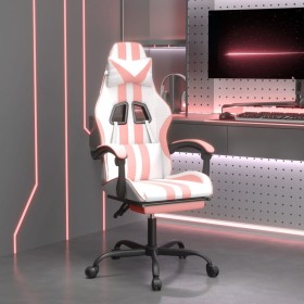 Drehbarer Gaming-Stuhl und Fußstütze Kunstleder weiß pink von , Gaming-Stühle - Ref: Foro24-349540, Preis: 128,11 €, Rabatt: %