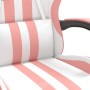 Silla gaming giratoria y reposapiés cuero sintético blanco rosa de , Sillones para videojuegos - Ref: Foro24-349540, Precio: ...