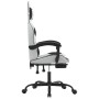 Silla gaming giratoria reposapiés cuero sintético blanco negro by , Gaming chairs - Ref: Foro24-349589, Price: 127,88 €, Disc...