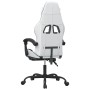 Silla gaming giratoria reposapiés cuero sintético blanco negro by , Gaming chairs - Ref: Foro24-349589, Price: 127,88 €, Disc...