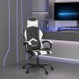 Silla gaming giratoria cuero sintético negro y blanco by , Gaming chairs - Ref: Foro24-349596, Price: 117,94 €, Discount: %