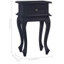 Mesita de noche de madera maciza de caoba negro café claro by , Nightstands - Ref: Foro24-288820, Price: 86,42 €, Discount: %