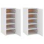 Muebles zapateros 2 uds madera contrachapada blanco 32x35x70 cm by , Shoe racks and shoe organizers - Ref: Foro24-808955, Pri...