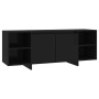 Mueble para TV madera contrachapada negro 130x35x50 cm de , Muebles TV - Ref: Foro24-809585, Precio: 104,21 €, Descuento: %