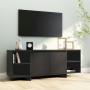 Mueble para TV madera contrachapada negro 130x35x50 cm by , TV Furniture - Ref: Foro24-809585, Price: 104,21 €, Discount: %