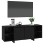 Mueble para TV madera contrachapada negro 130x35x50 cm de , Muebles TV - Ref: Foro24-809585, Precio: 104,21 €, Descuento: %