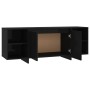 Mueble para TV madera contrachapada negro 130x35x50 cm by , TV Furniture - Ref: Foro24-809585, Price: 104,21 €, Discount: %