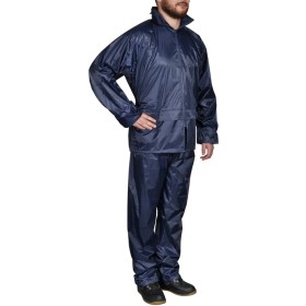 Chubasquero impermeable pantalón sudadera hombre azul marino L de , Trajes impermeables - Ref: Foro24-130186, Precio: 22,64 €...