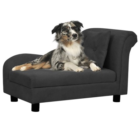 Sofá para perros con almohada negro felpa 83x44x44 cm von , Betten für Hunde - Ref: Foro24-171102, Preis: 124,41 €, Rabatt: %