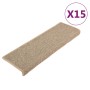 Alfombrilla autoadhesiva escalera 15 uds beige oscuro 65x21x4cm by , Stair mats - Ref: Foro24-326908, Price: 110,62 €, Discou...