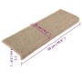 Alfombrilla autoadhesiva escalera 15 uds beige oscuro 65x21x4cm by , Stair mats - Ref: Foro24-326908, Price: 110,62 €, Discou...