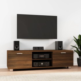 Mueble para TV madera contrachapada marrón roble