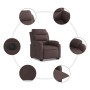 Sillón eléctrico reclinable elevable de tela marrón oscuro de , Sillones - Ref: Foro24-3205009, Precio: 322,39 €, Descuento: %