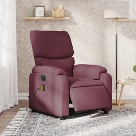 Sillón reclinable de masaje eléctrico tela morado de , Sillones - Ref: Foro24-3204819, Precio: 274,37 €, Descuento: %