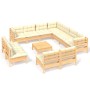 Garden furniture 12 pieces cushions solid pine wood by vidaXL, Garden sets - Ref: Foro24-3096869, Price: 910,51 €, Discount: %