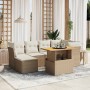 Set sofás de jardín 7 piezas y cojines ratán sintético beige by , Garden sets - Ref: Foro24-3275480, Price: 631,31 €, Discoun...