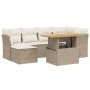 Set sofás de jardín 7 piezas y cojines ratán sintético beige by , Garden sets - Ref: Foro24-3275480, Price: 631,31 €, Discoun...