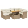 Juego de sofás de jardín con cojines beige 8 pzas ratán PE de , Conjuntos de jardín - Ref: Foro24-3275494, Precio: 646,44 €, ...