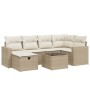 Set sofás de jardín 7 piezas y cojines ratán sintético beige by , Garden sets - Ref: Foro24-3263494, Price: 595,60 €, Discoun...