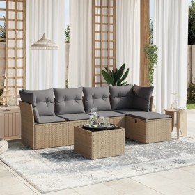 Juego de sofás jardín con cojines beige mezcla 6 pzas ratán PE by , Garden sets - Ref: Foro24-3263145, Price: 367,07 €, Disco...