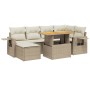 Set sofás de jardín 7 piezas y cojines ratán sintético beige by , Garden sets - Ref: Foro24-3275704, Price: 641,95 €, Discoun...