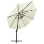 Cantilever parasol with pole and LED lights sand 300 cm by vidaXL, Umbrellas - Ref: Foro24-312328, Price: 159,14 €, Discount: %