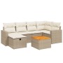 Set sofás de jardín 7 piezas y cojines ratán sintético beige by , Garden sets - Ref: Foro24-3264838, Price: 577,22 €, Discoun...