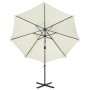 Cantilever parasol with pole and LED lights sand 300 cm by vidaXL, Umbrellas - Ref: Foro24-312328, Price: 159,14 €, Discount: %