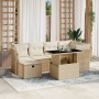 Set sofás de jardín 7 piezas y cojines ratán sintético beige von , Gartensets - Ref: Foro24-3274658, Preis: 624,78 €, Rabatt: %