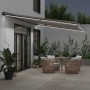 Toldo retráctil manual con luz LED antracita y blanco 600x300cm | Foro24|Onlineshop| Casa, Jardín y Más Foro24.es