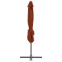 Sombrilla voladiza con poste de acero terracota 250x250 cm de vidaXL, Sombrillas - Ref: Foro24-312309, Precio: 111,08 €, Desc...