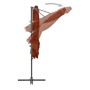 Sombrilla voladiza con poste de acero terracota 250x250 cm de vidaXL, Sombrillas - Ref: Foro24-312309, Precio: 111,08 €, Desc...