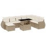 Set de sofás de jardín 9 pzas con cojines ratán sintético beige von , Gartensets - Ref: Foro24-3268728, Preis: 806,10 €, Raba...