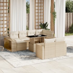 Set de sofás de jardín 11pzas con cojines ratán sintético beige von , Gartensets - Ref: Foro24-3274581, Preis: 814,26 €, Raba...