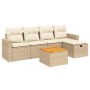 Juego de sofás jardín con cojines 6 pzas ratán sintético beige by , Garden sets - Ref: Foro24-3264831, Price: 443,09 €, Disco...