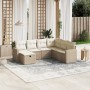 Set sofás de jardín 7 piezas y cojines ratán sintético beige de , Conjuntos de jardín - Ref: Foro24-3263524, Precio: 542,71 €...