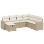 Set sofás de jardín 7 piezas y cojines ratán sintético beige de , Conjuntos de jardín - Ref: Foro24-3263524, Precio: 542,71 €...