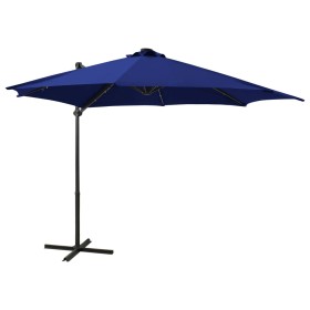 Cantilever parasol with pole and blue LED lights 300 cm by vidaXL, Umbrellas - Ref: Foro24-312333, Price: 147,60 €, Discount: %