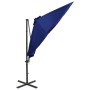 Cantilever parasol with pole and blue LED lights 300 cm by vidaXL, Umbrellas - Ref: Foro24-312333, Price: 147,54 €, Discount: %