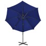 Cantilever parasol with pole and blue LED lights 300 cm by vidaXL, Umbrellas - Ref: Foro24-312333, Price: 147,54 €, Discount: %