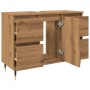 Mueble de baño madera de ingeniería roble artisan 80x33x60 cm de , Muebles de baño - Ref: Foro24-857233, Precio: 106,23 €, De...