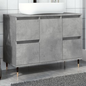 Mueble de baño madera de ingeniería gris hormigón