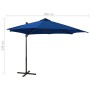 Cantilever parasol with pole and blue LED lights 300 cm by vidaXL, Umbrellas - Ref: Foro24-312333, Price: 147,54 €, Discount: %